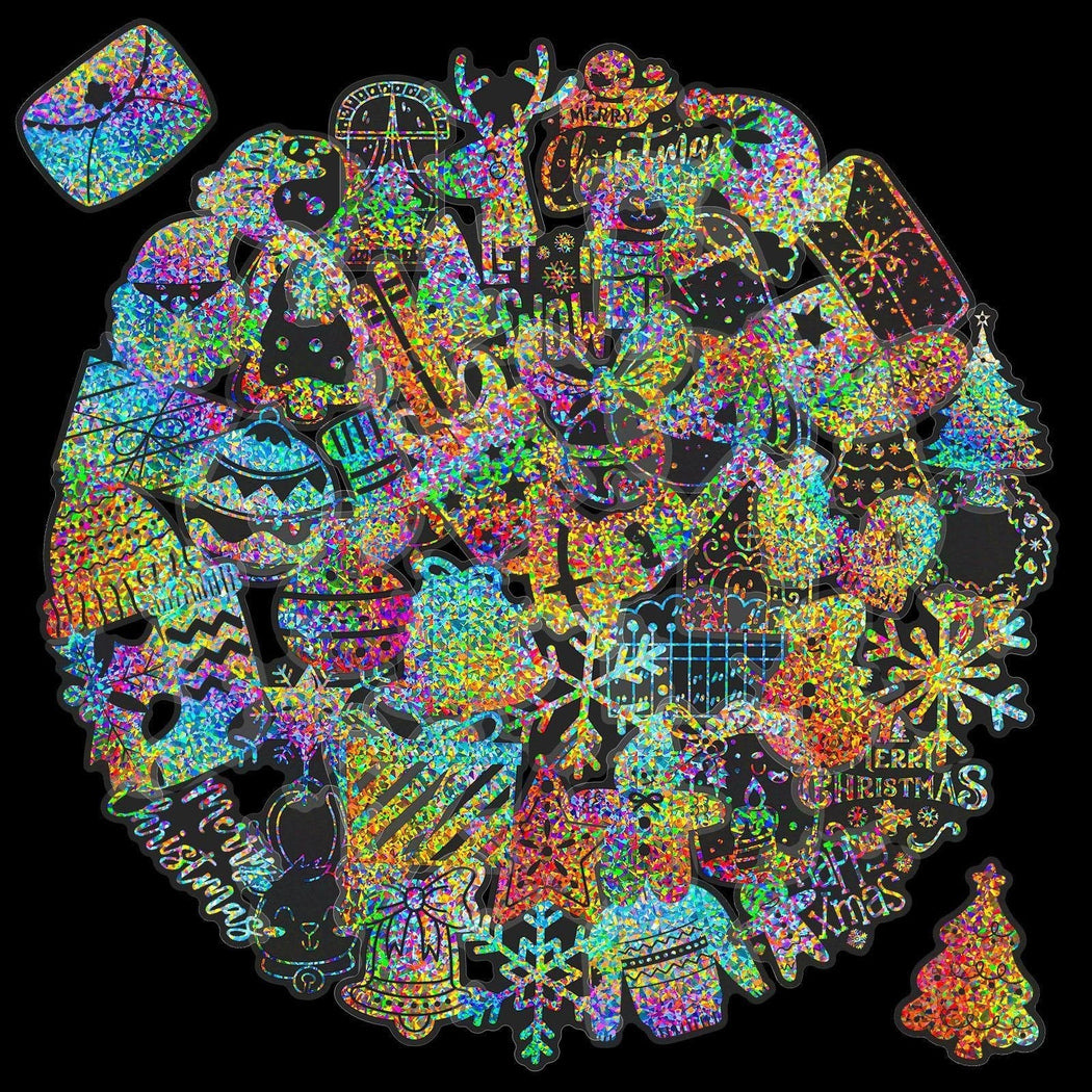 Lunira - Christmas Holographic Hat Sticker Pack - XmasHats variant