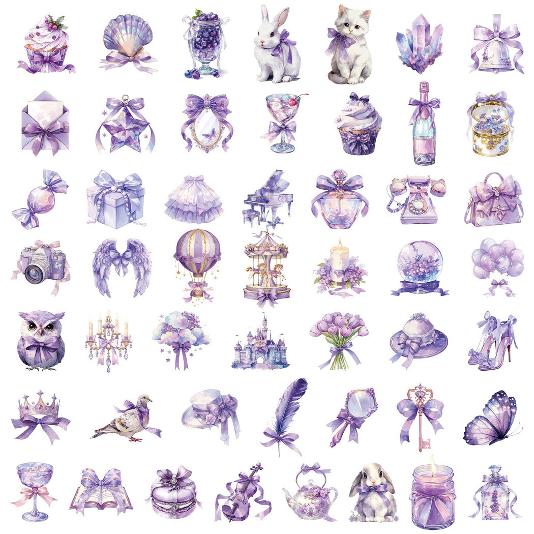 Purple fantasy carousel grouped sticker assortment