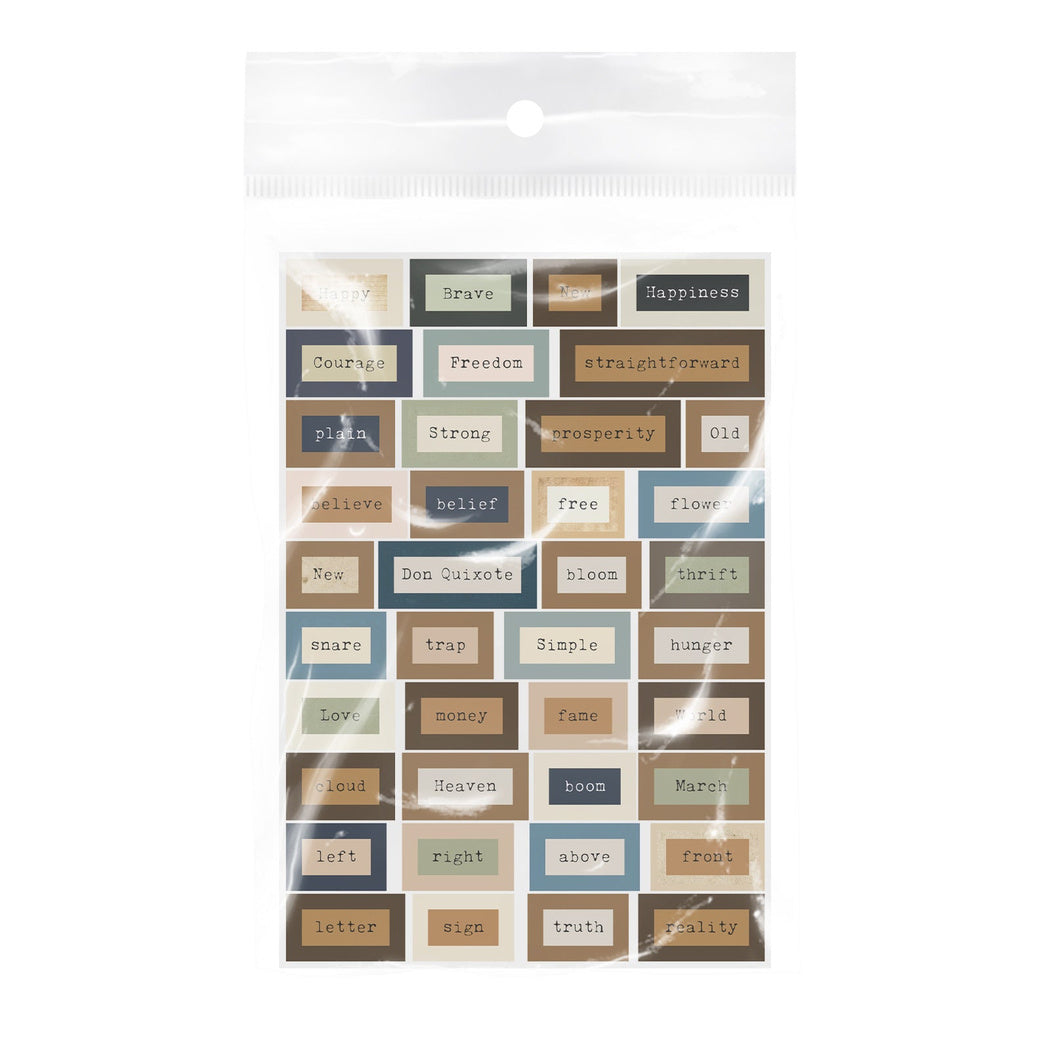 Lunira - Vintage Word Collage Sticker Pack