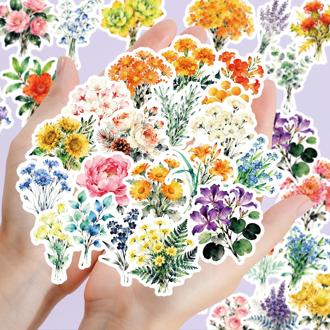 Lunira - Watercolor Wildflower Bouquet Sticker Pack - product view 6