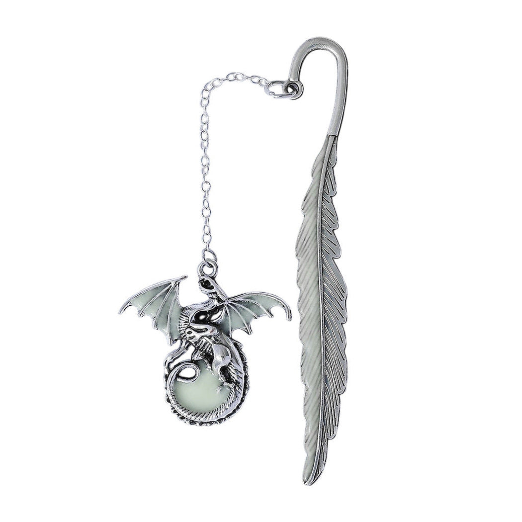 Silver dragon feather bookmark