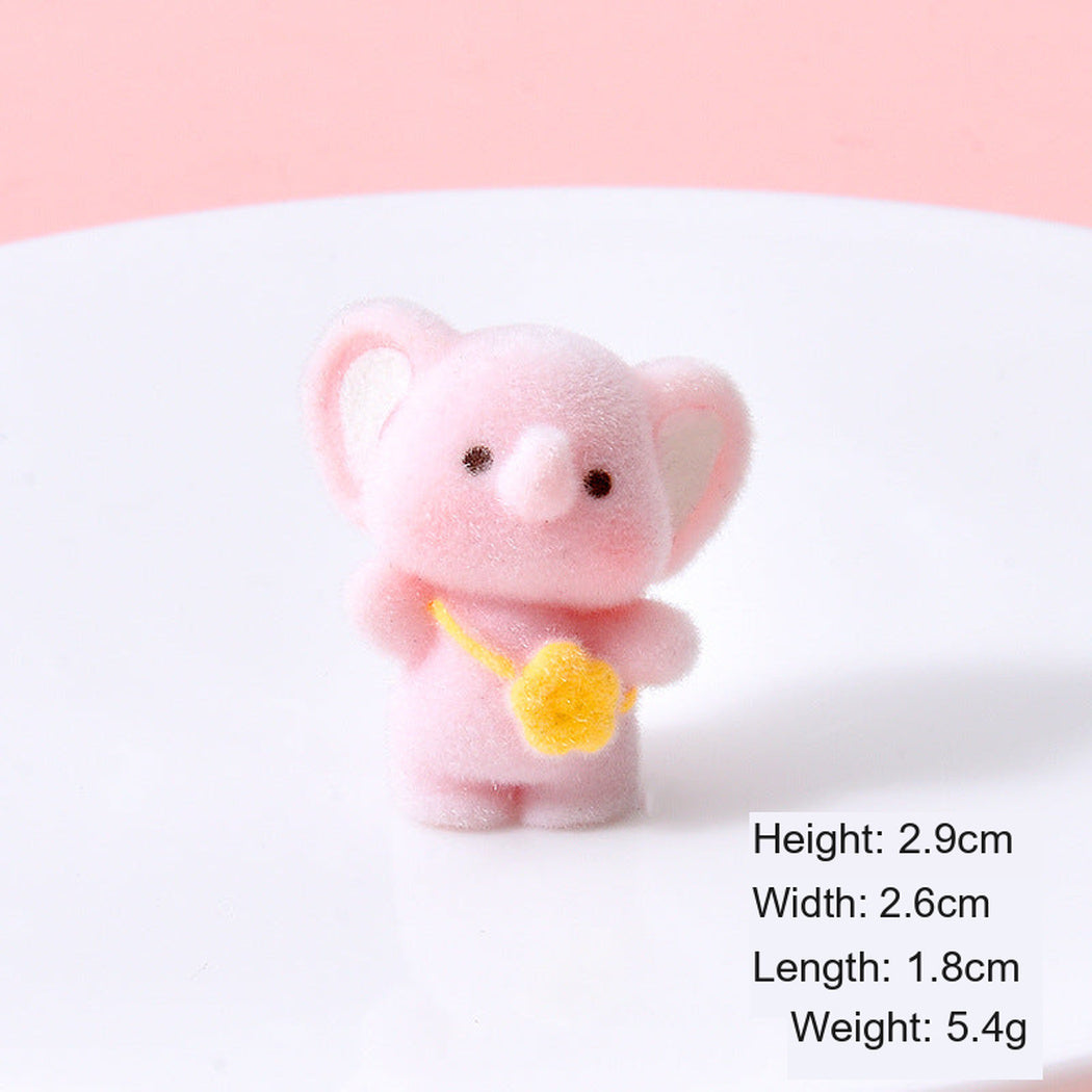 PinkBag Flocked Elephant Outfit Miniature Figurine, single variant view