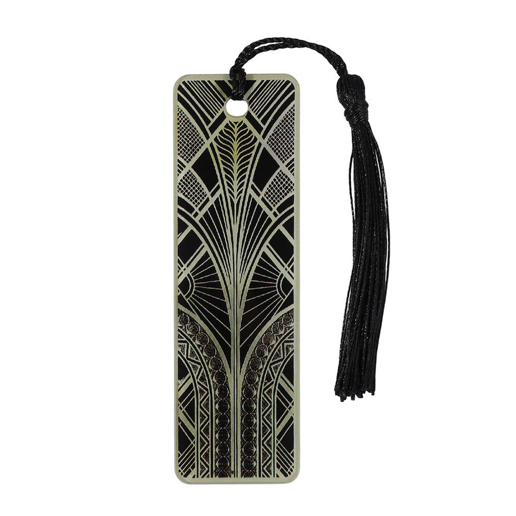 Silver line Art Deco bookmark