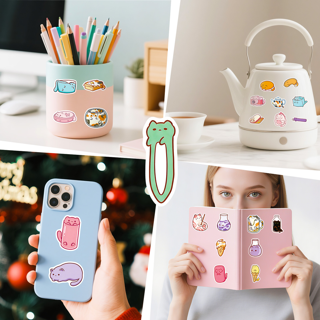 Lunira - Colorful Cat Everyday-Object Sticker Pack - product view 12