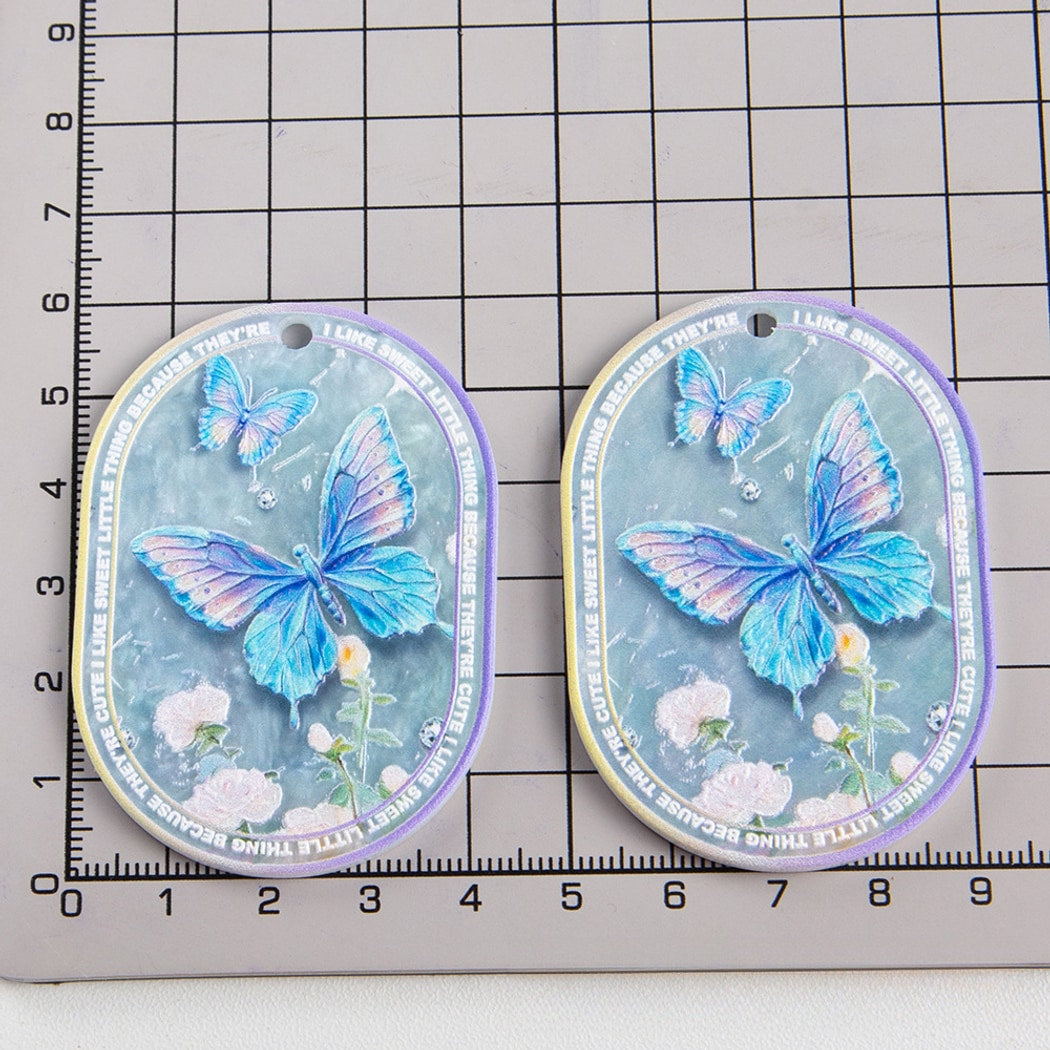 Chivy - Vibrant Butterfly Print Acrylic DIY Accessory