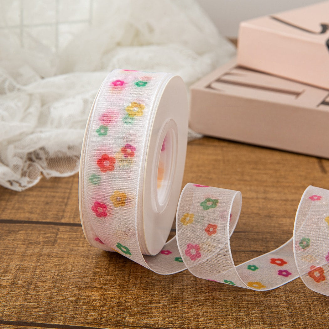 Rivora - DIY Sheer Polka Dot Decorative Gift Ribbon