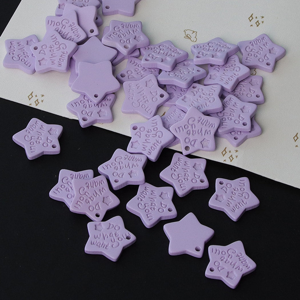 Bunli - DIY 10 Pack Five-Point Star One-Hole Button