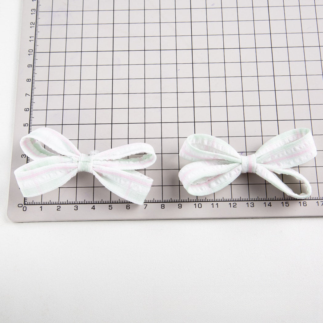Chivy - Colorblock Plaid Bow DIY Accessory