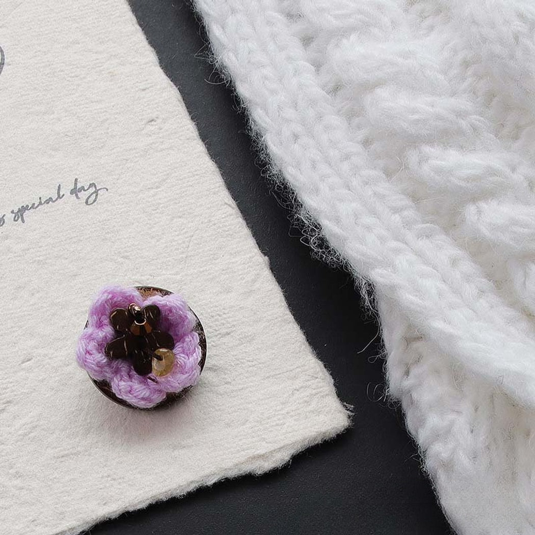 Bunli - DIY 10 Pack Floral Textured 2-Hole Buttons