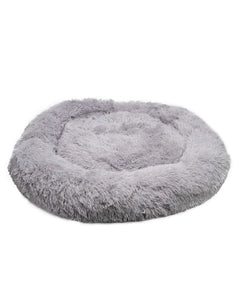 Coussin déhoussable et anti-stress pour chien gris clair