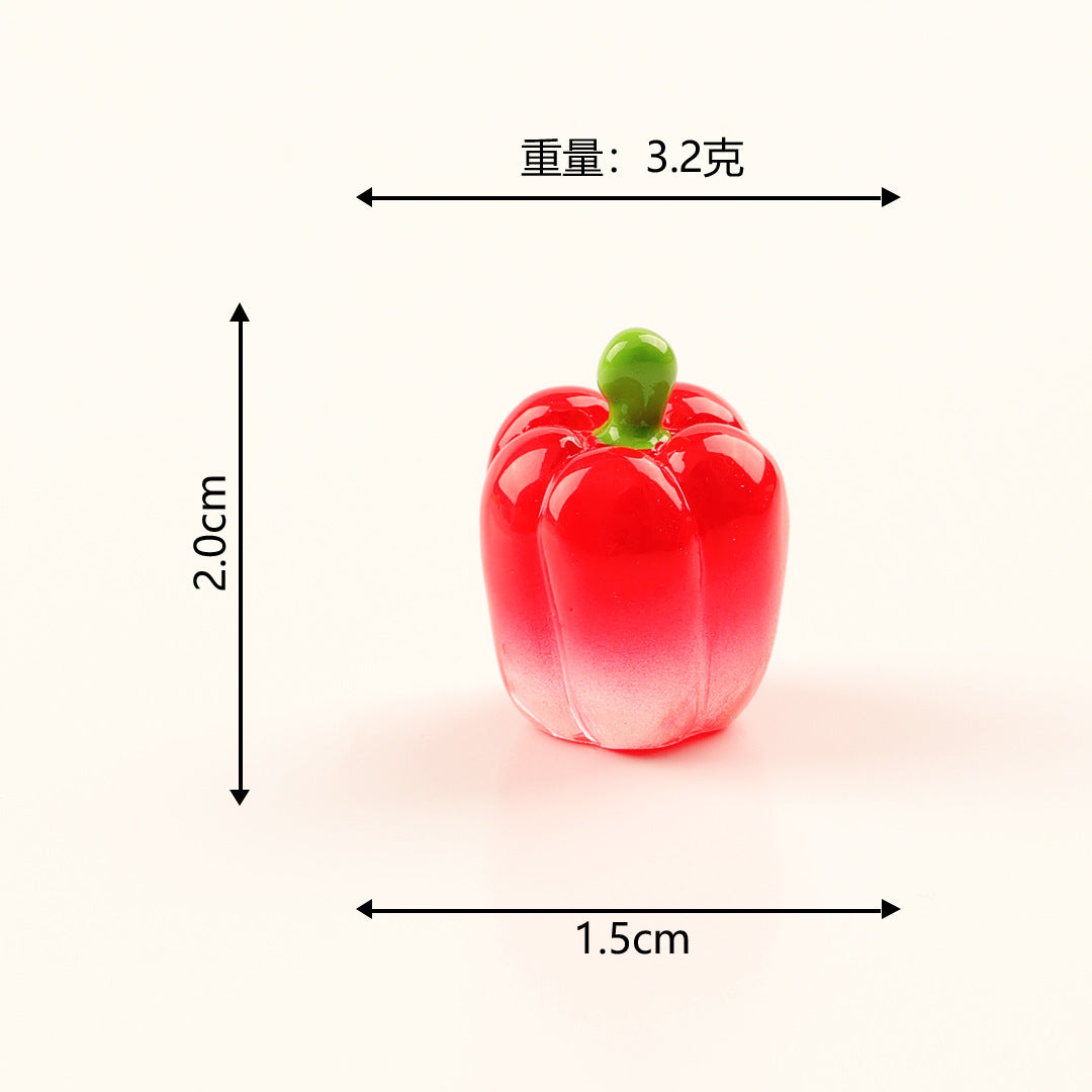 微景观小摆件夜光仿真蔬菜南瓜 创意diy装饰品微缩场景小摆件批发
