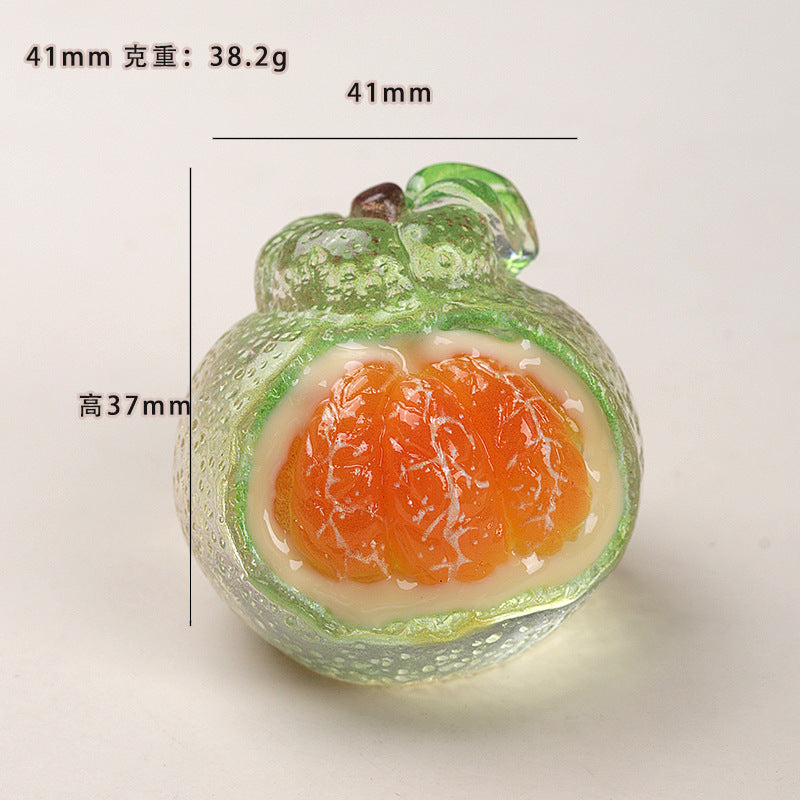卡通diy树脂配件饰品立体特大耙耙柑奶油胶发夹鞋扣钥匙扣吊坠配