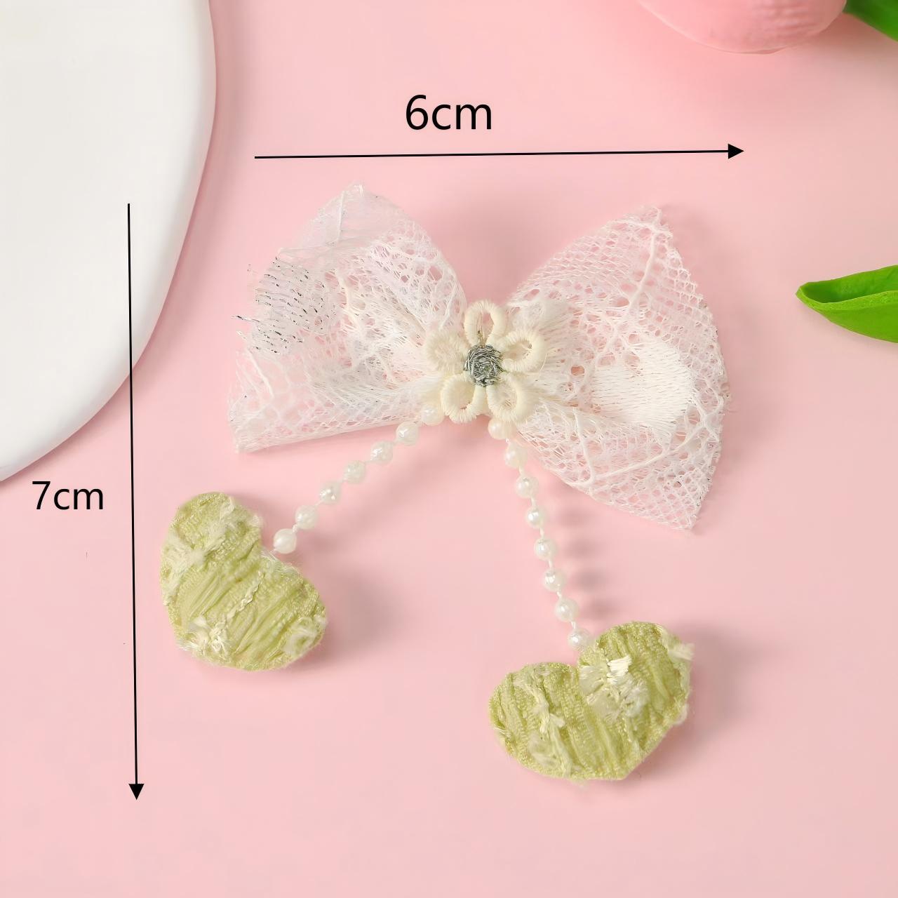 韩系手工蕾丝布艺饰品 花朵蝴蝶结造型DIY辅料 发饰鞋服装饰配件