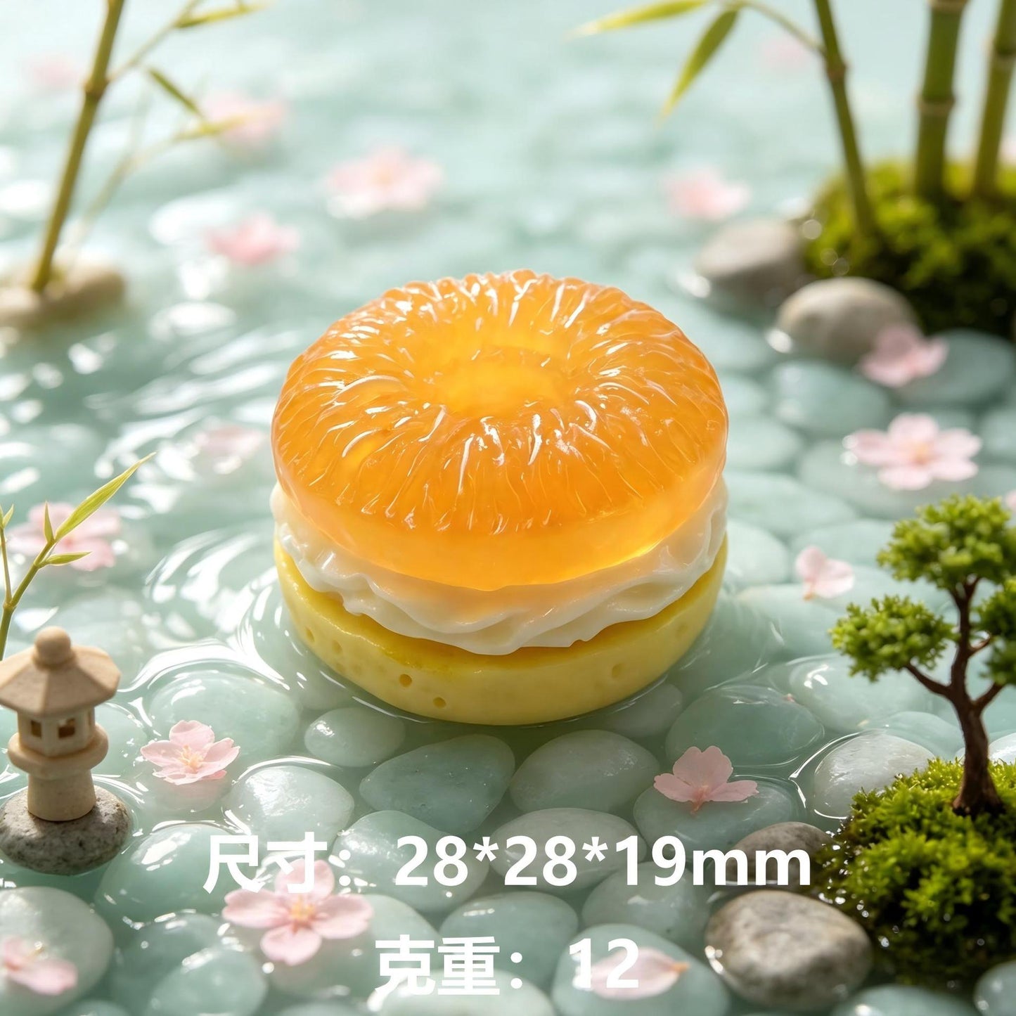 仿真水果贝果树脂配件微缩食玩摆件DIY手机壳钥匙扣挂件饰品配件