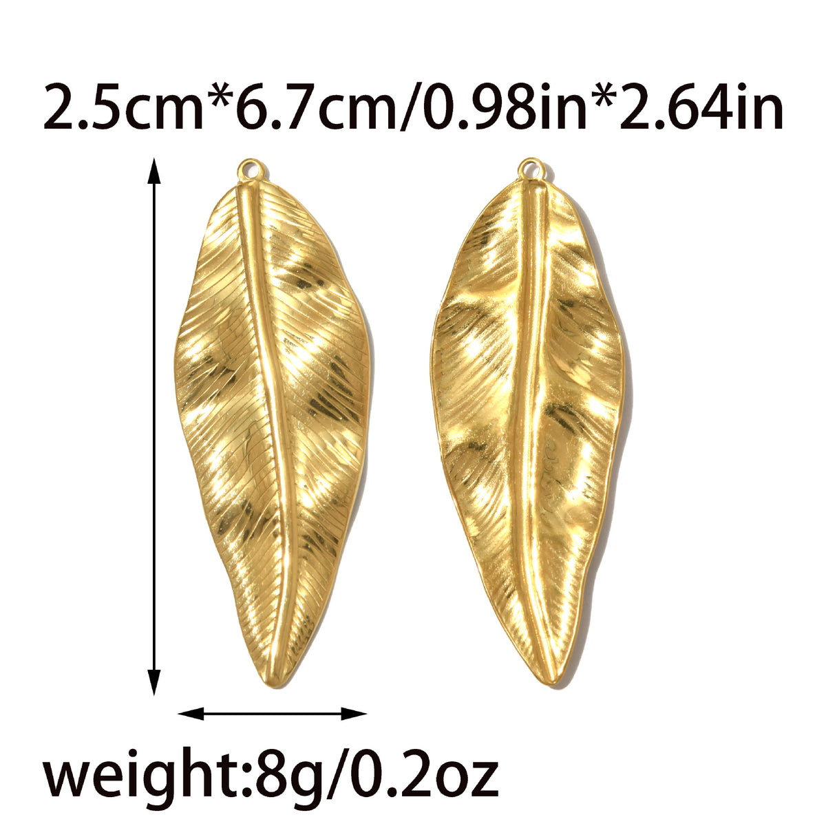 Elvane - Pearl-Like Crescent and Leaf Pendant Only