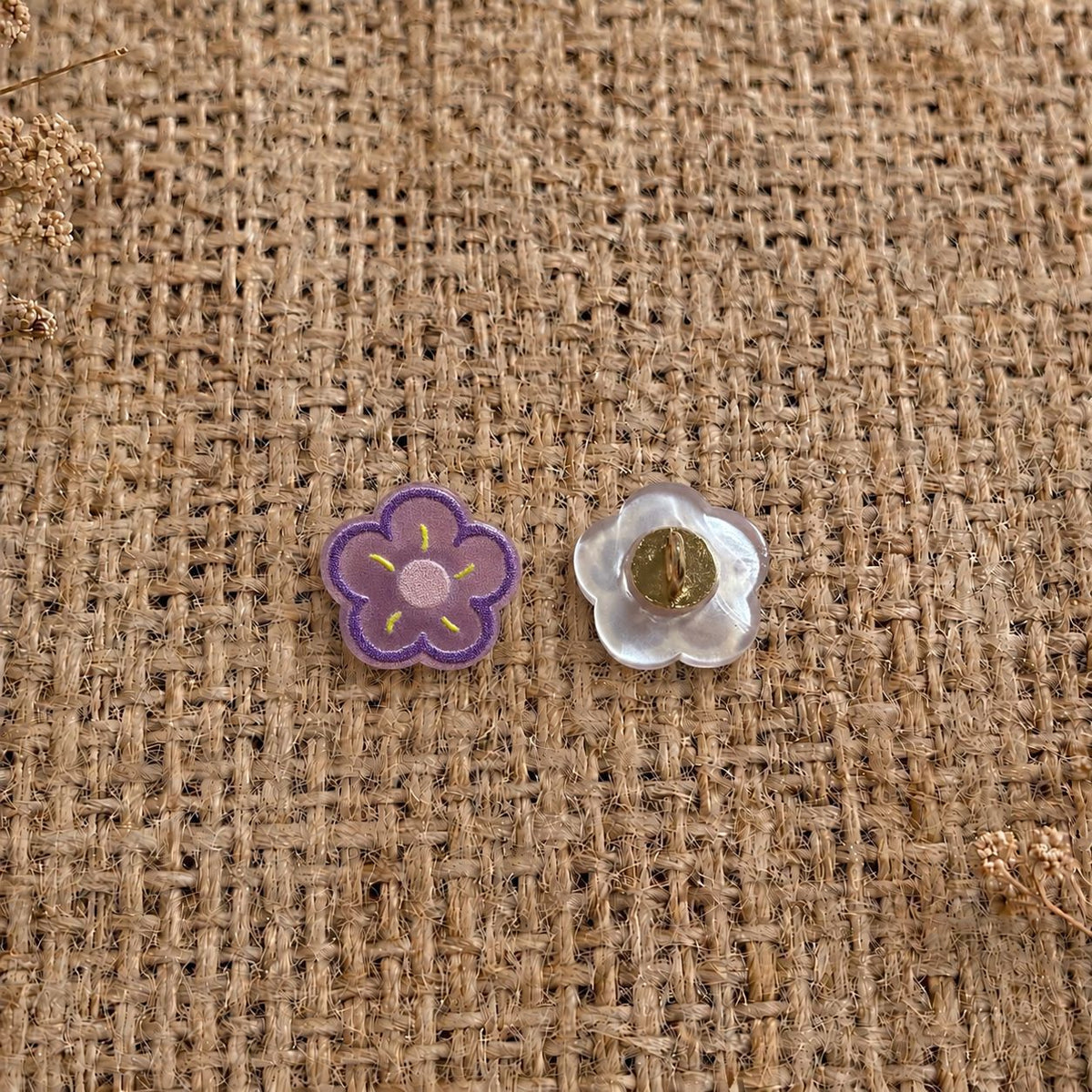 新款彩色小清新花朵扣子diy配件针织衫开衫连衣裙有脚树脂纽扣