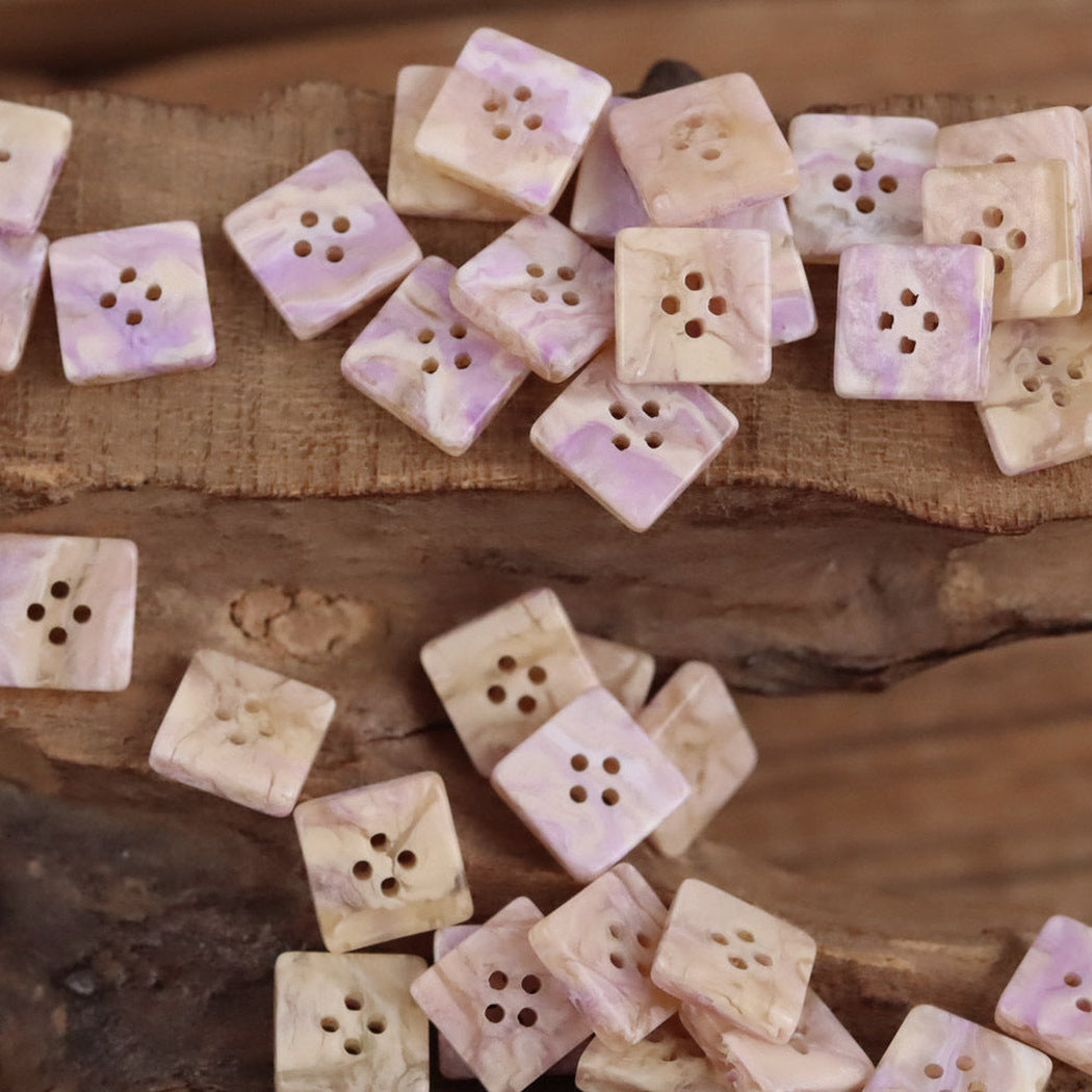 Bunli - DIY 10 Pack Iridescent Mixed-Shape Button