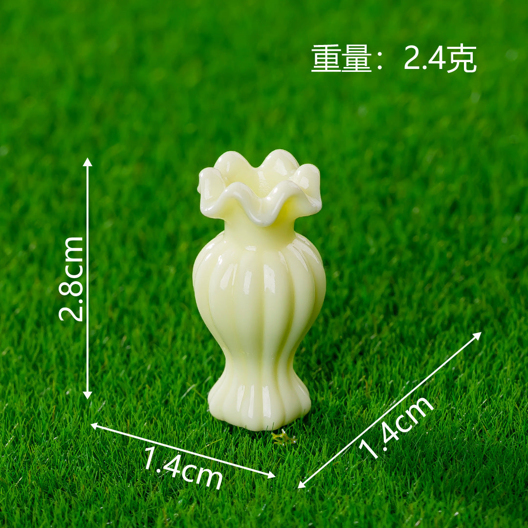 新品微景观复古法式花瓶 diy娃娃屋创意家具装饰品迷你桌面小摆件