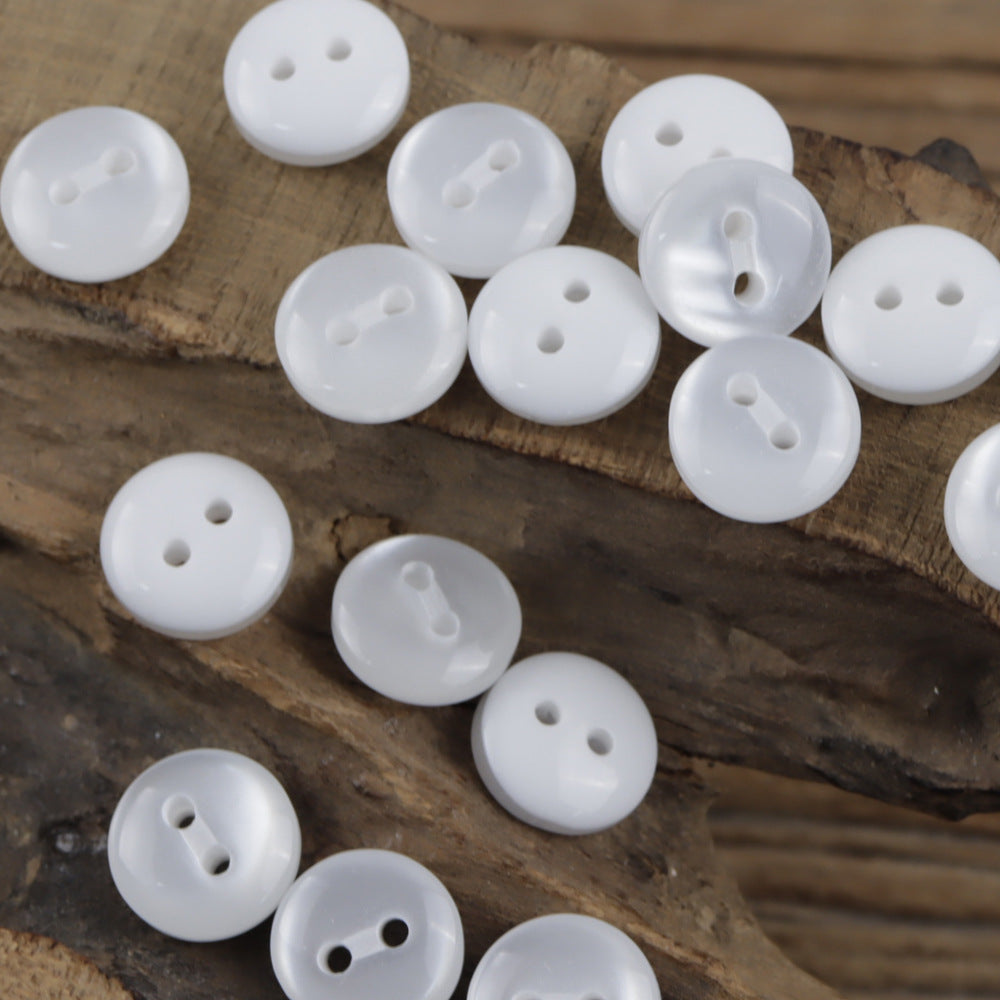 Bunli - DIY 10 Pack Glossy Bar-Recessed Two-Hole Button