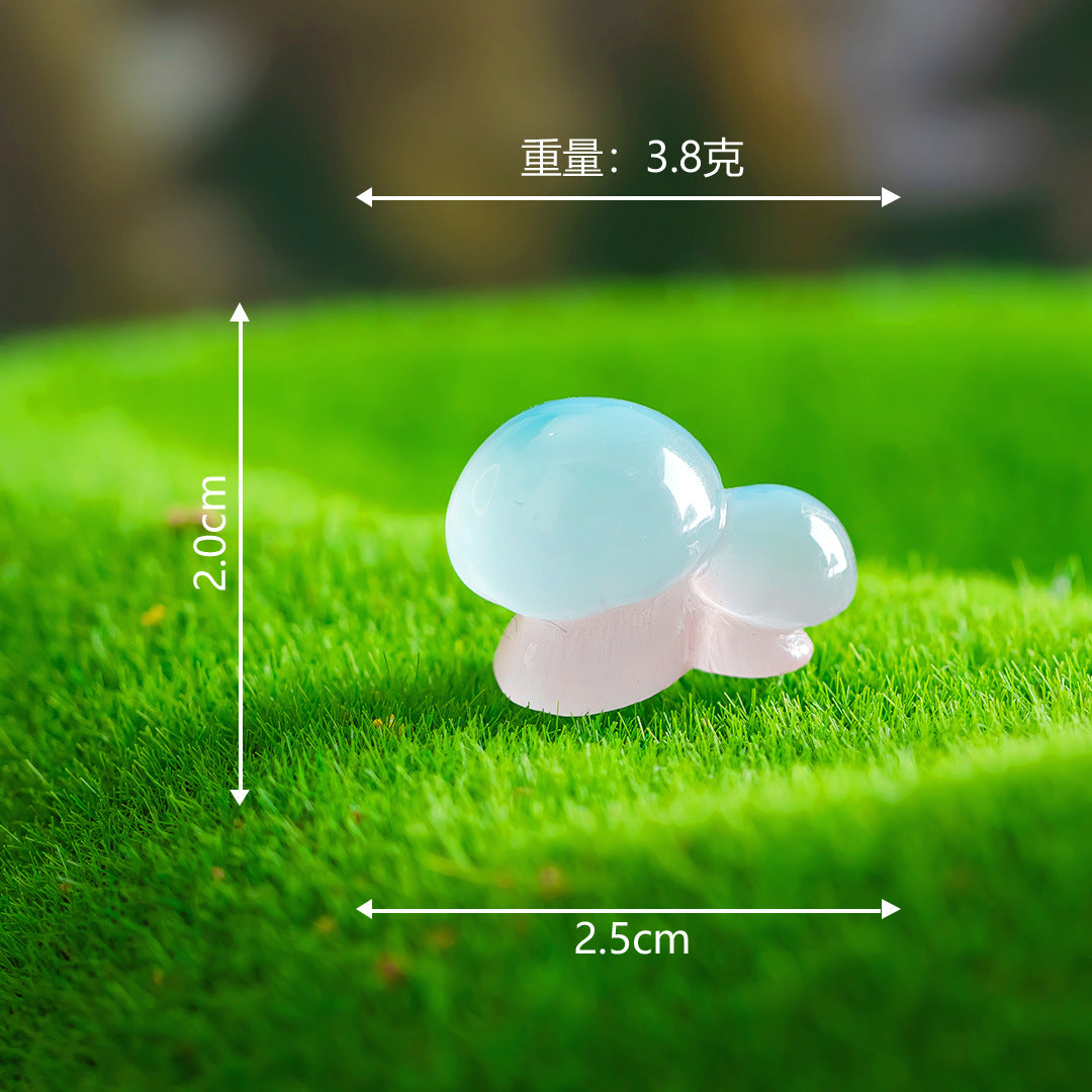苔藓微景观创意简约仿真夜光小蘑菇 diy多肉造景装饰品配件小摆件