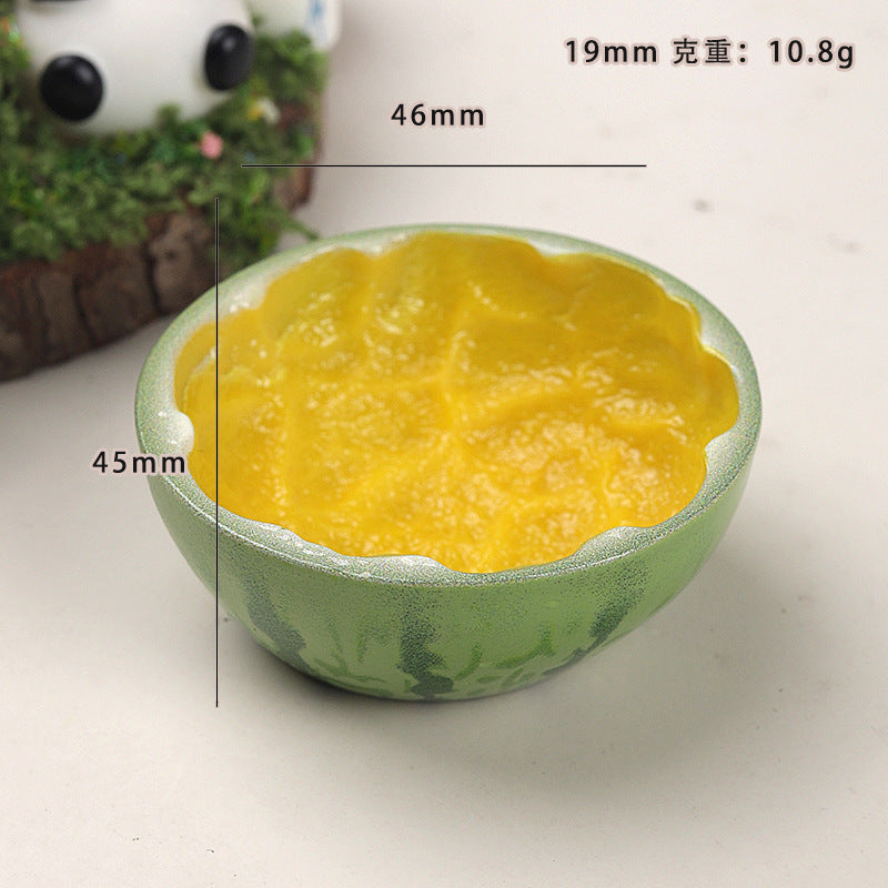 卡通diy树脂配件饰品立体西瓜碗奶油胶发夹鞋扣钥匙扣吊坠配饰