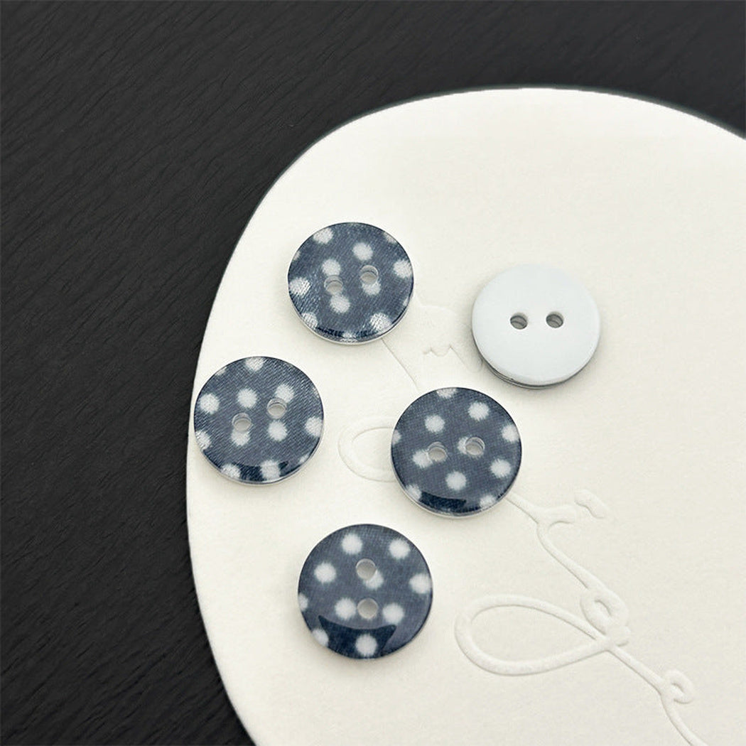 Bunli - DIY 10 Pack Bright Polka-Dot Two-Hole Button