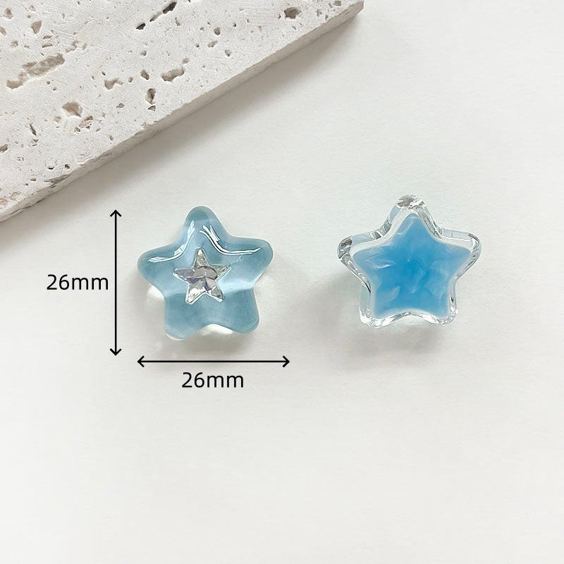 Chivy - Translucent Faceted Star Cabochon Accessory