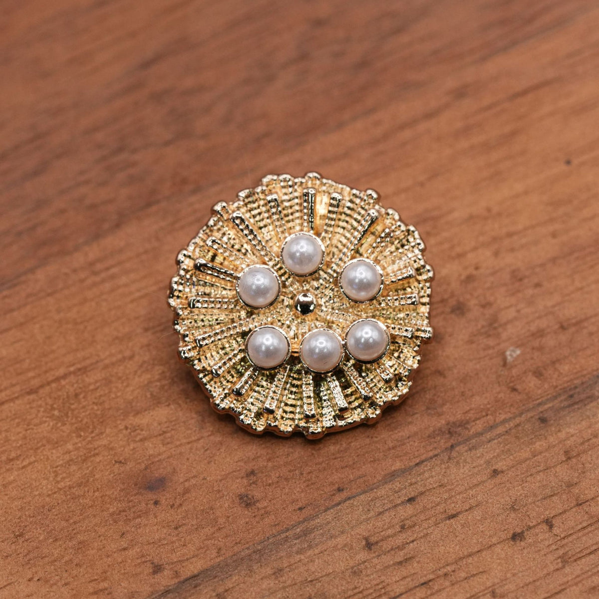 复古条面珍珠花金属纽扣装饰辅料外套西装大衣手缝扣子有脚纽扣