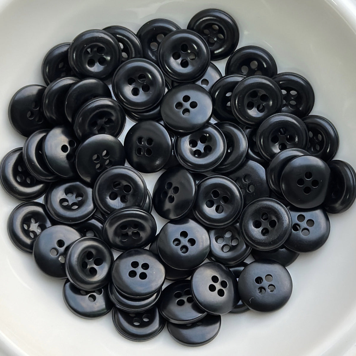 Bunli - DIY 10 Pack Glossy Round Button