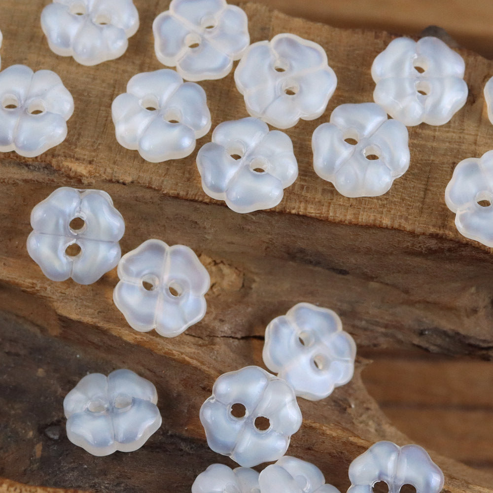 Bunli - DIY 10 Pack Translucent Fluted Two-Hole Button