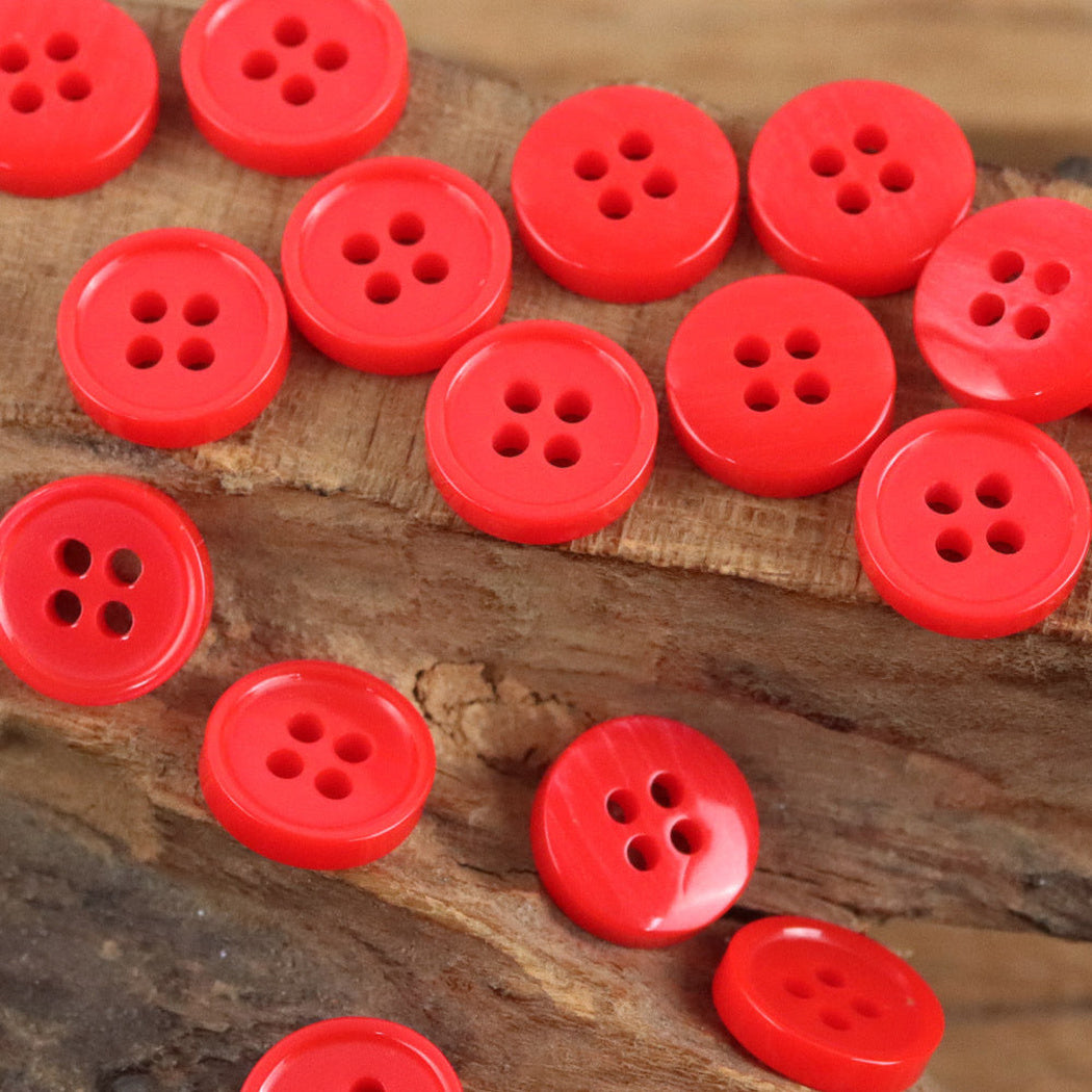 Bunli - DIY 10 Pack Bright-Color Glossy Four-Hole Button