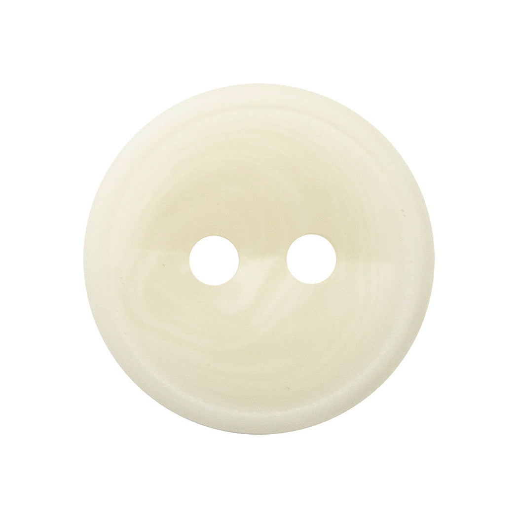 Bunli - DIY 10 Pack Ivory Swirled Two-Hole Button