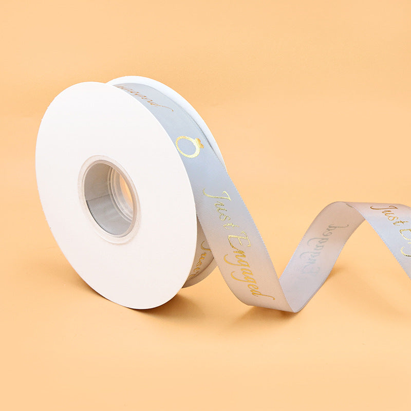 Rivora - Foil Just Engaged Ribbon