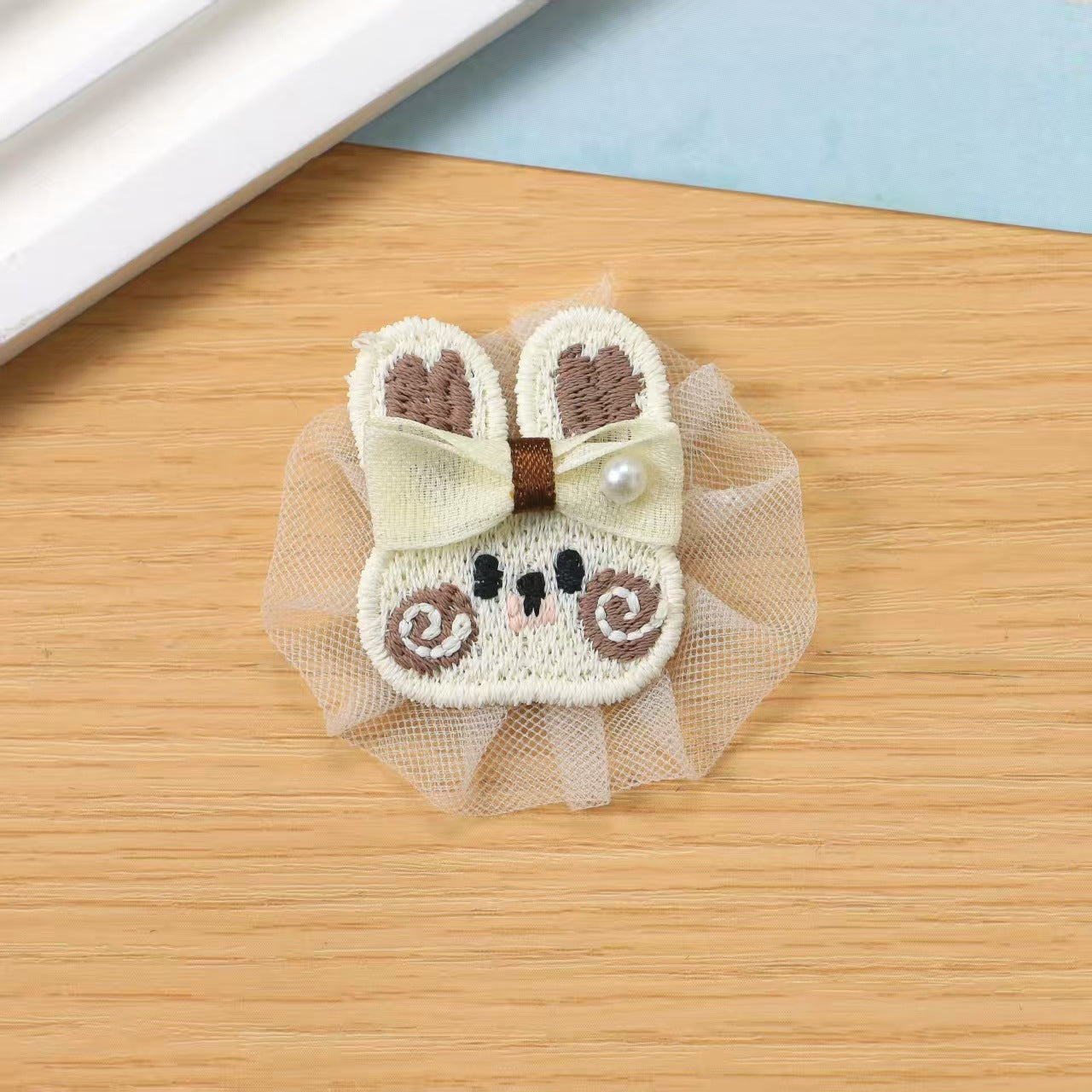 Patch甜美可爱蕾丝兔耳蝴蝶结布贴配件 手工diy发夹鞋帽服饰辅料