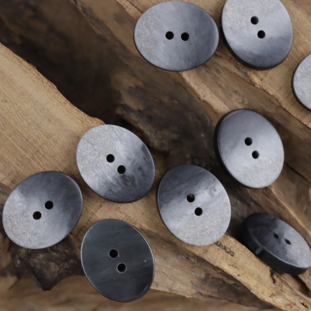 Bunli - DIY 10 Pack Gradient-Grain Oval Button