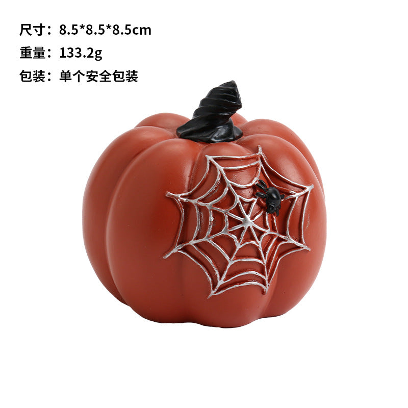 跨境新品 万圣节装饰品 ins欧式树脂南瓜装饰品 鬼节派对桌面摆件
