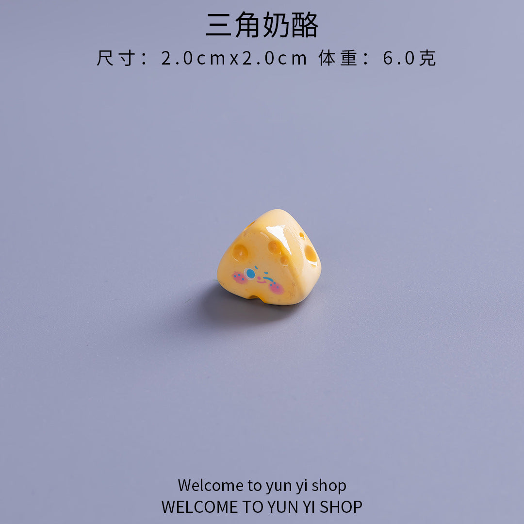 树脂摆件可爱奇趣小奶酪 微景观装饰品diy食玩造景配件桌面小摆件