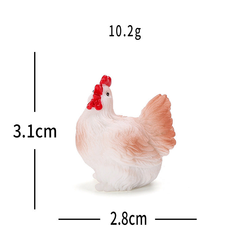 Objella - Textured Rooster Pose Miniature Ornament