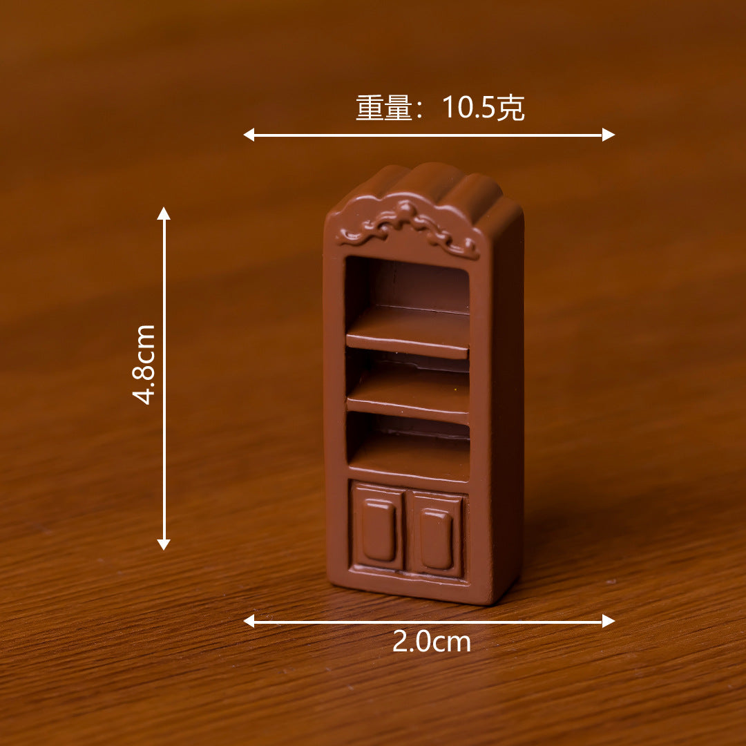 微景观摆件欧式古典图书馆 圆桌椅子沙发diy创意新品车载桌面小摆