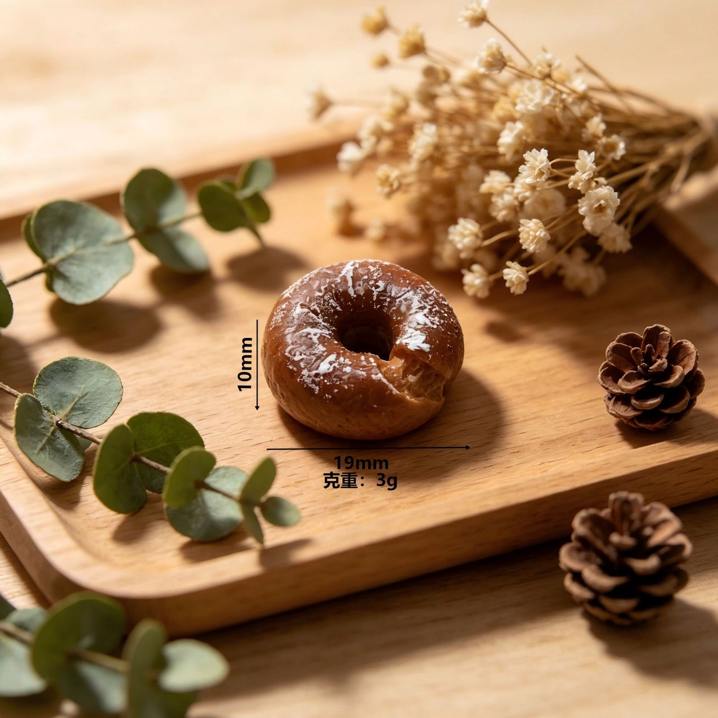 全麦贝果甜甜圈面包烘焙店微缩食玩奶油胶diy发夹头绳钥匙扣材料