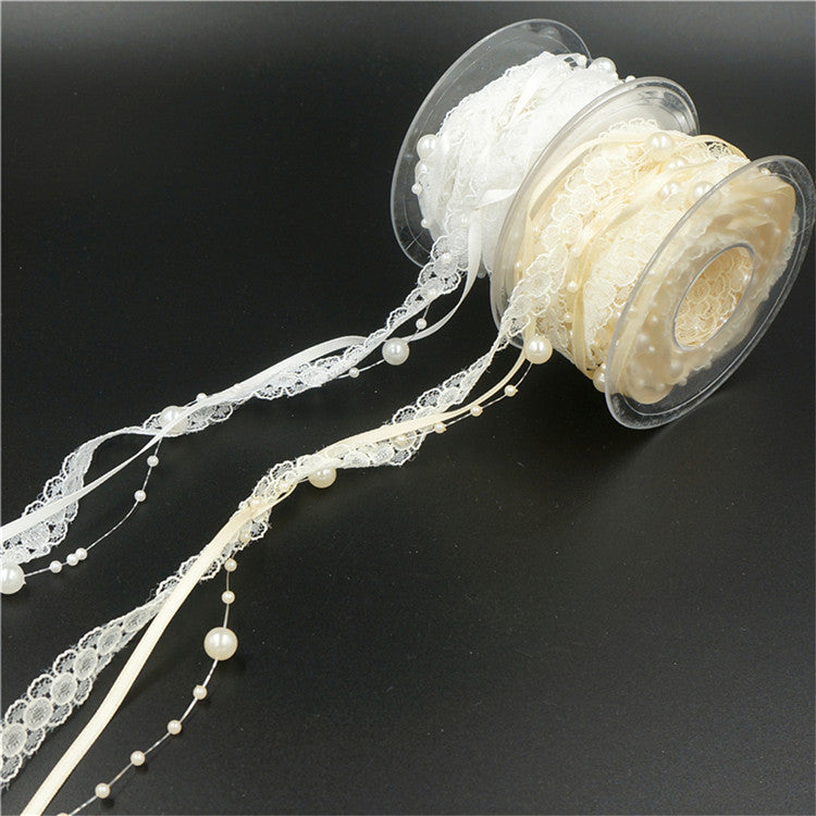 Rivora - Floral-Openwork Round-Bead Ribbon Trim