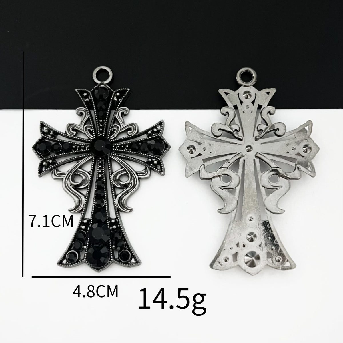 Elvane - Gothic Red and Black Cross Pendant Only