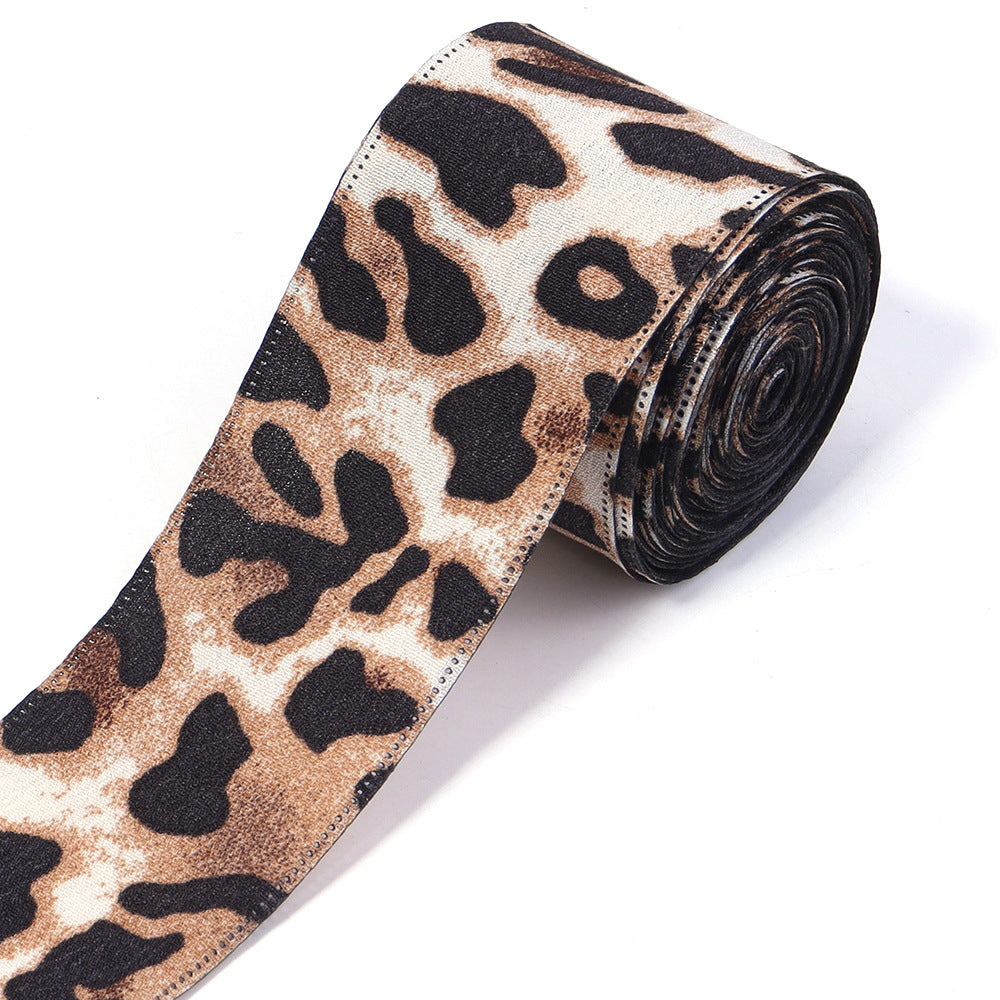 Rivora - Leopard-Print Smooth-Sheen Ribbon Roll