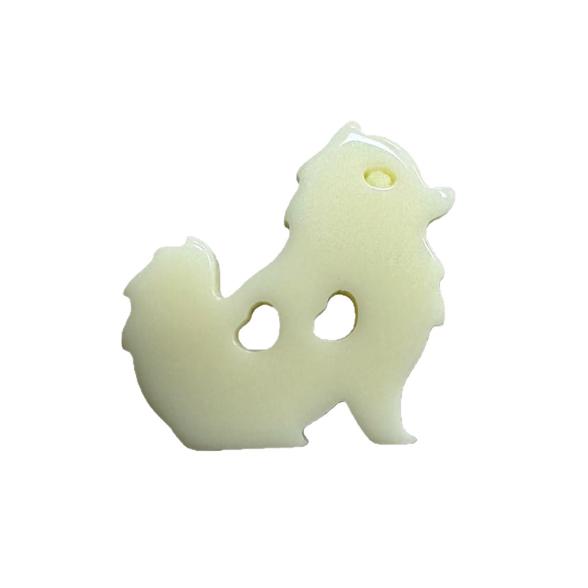 Bunli - DIY 10 Pack Cream Stylized Dog-Shaped Button