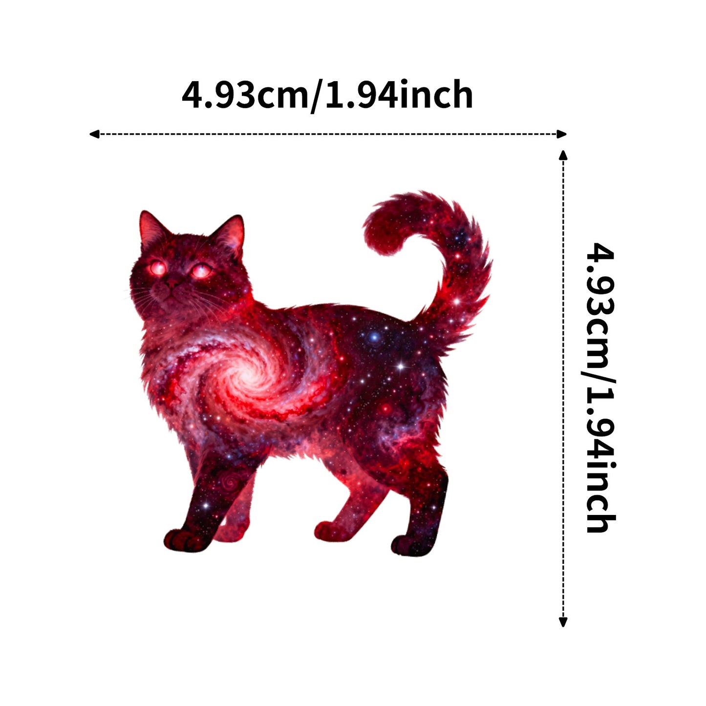 亚马逊新款56张星空猫涂鸦贴纸宇宙喵星人炫彩可爱猫咪创意贴纸批