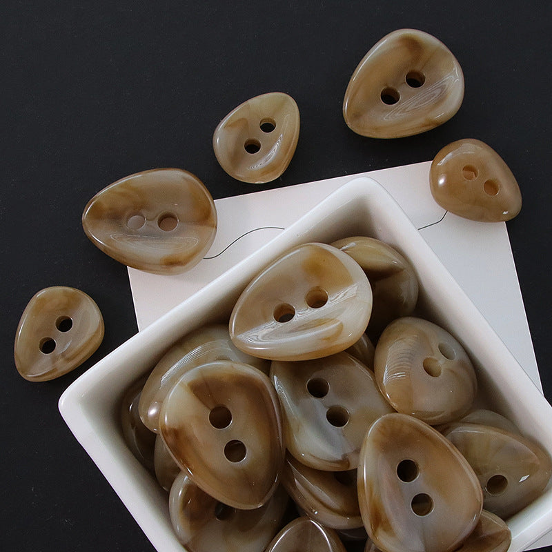 Bunli - DIY 10 Pack Leaf Shape Two Hole Button