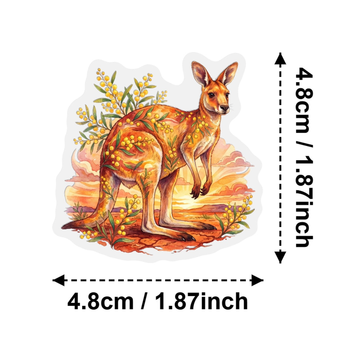 跨境新品50张森系动物花卉透明PET贴纸高清防水笔记本行李箱贴纸