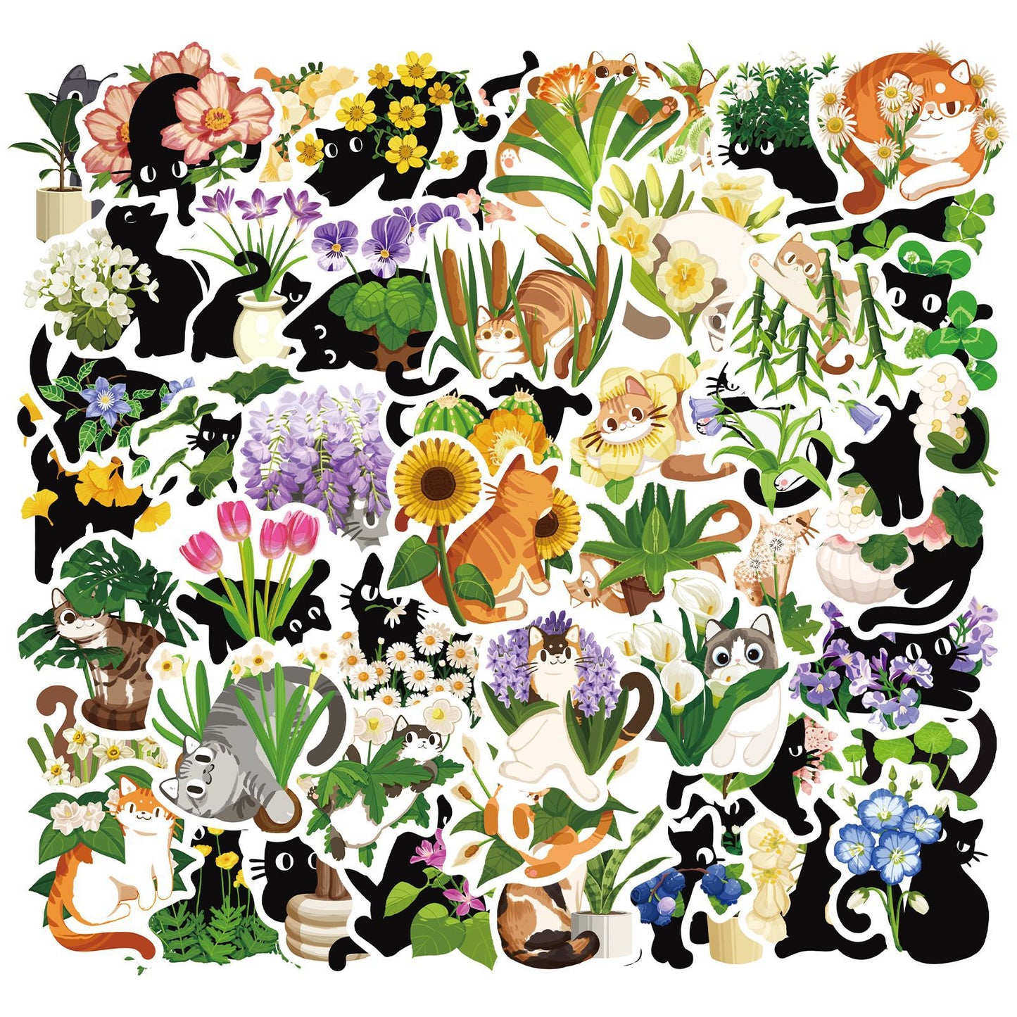 Lunira - Botanical Cat Garden Sticker Pack