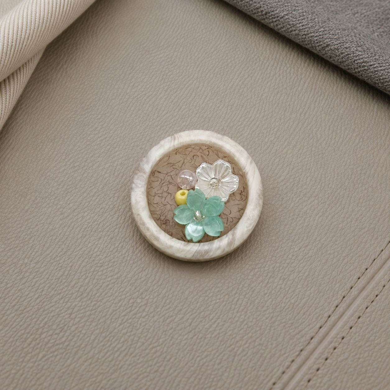 小花森系diy钉珠树脂扣子大衣风衣开衫连衣裙装饰服装辅料纽扣