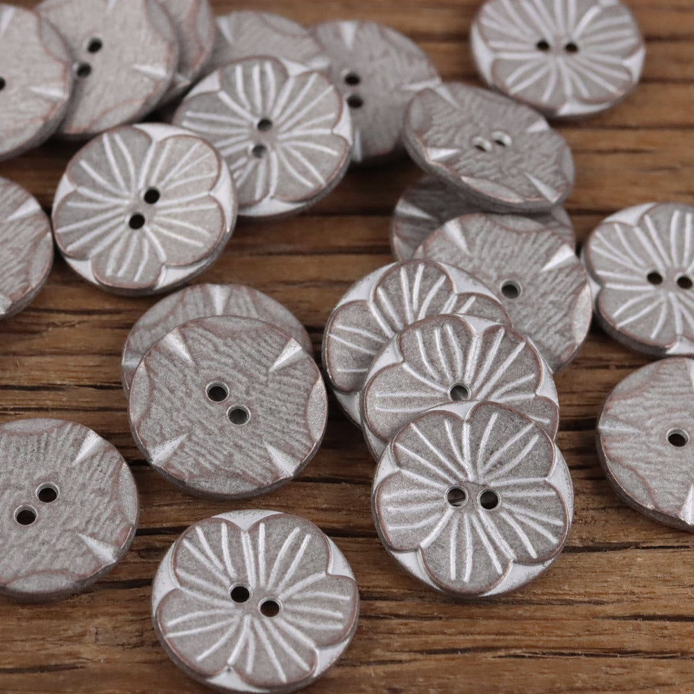Bunli - DIY 10 Pack Floral Round Button